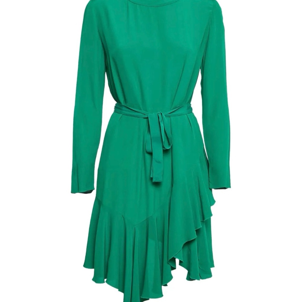 Maje Romea Emerald Green Long Sleeve Dress
